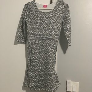 A white and black dress